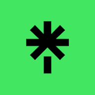 Linktree Linkktree Logo,Schwarzes Sternsymbol auf grünem Hintergrund.